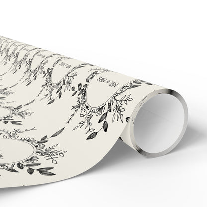 Mr. & Mrs. Black and White Wrapping Papers