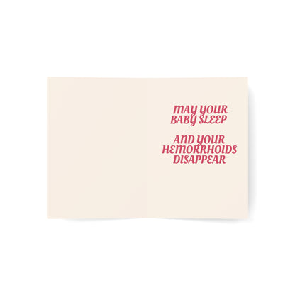 CONGRATS ON THE NEW ARRIVAL | May Your Baby Sleep and Your Hemorrhoids Disappear | Greeting Card
