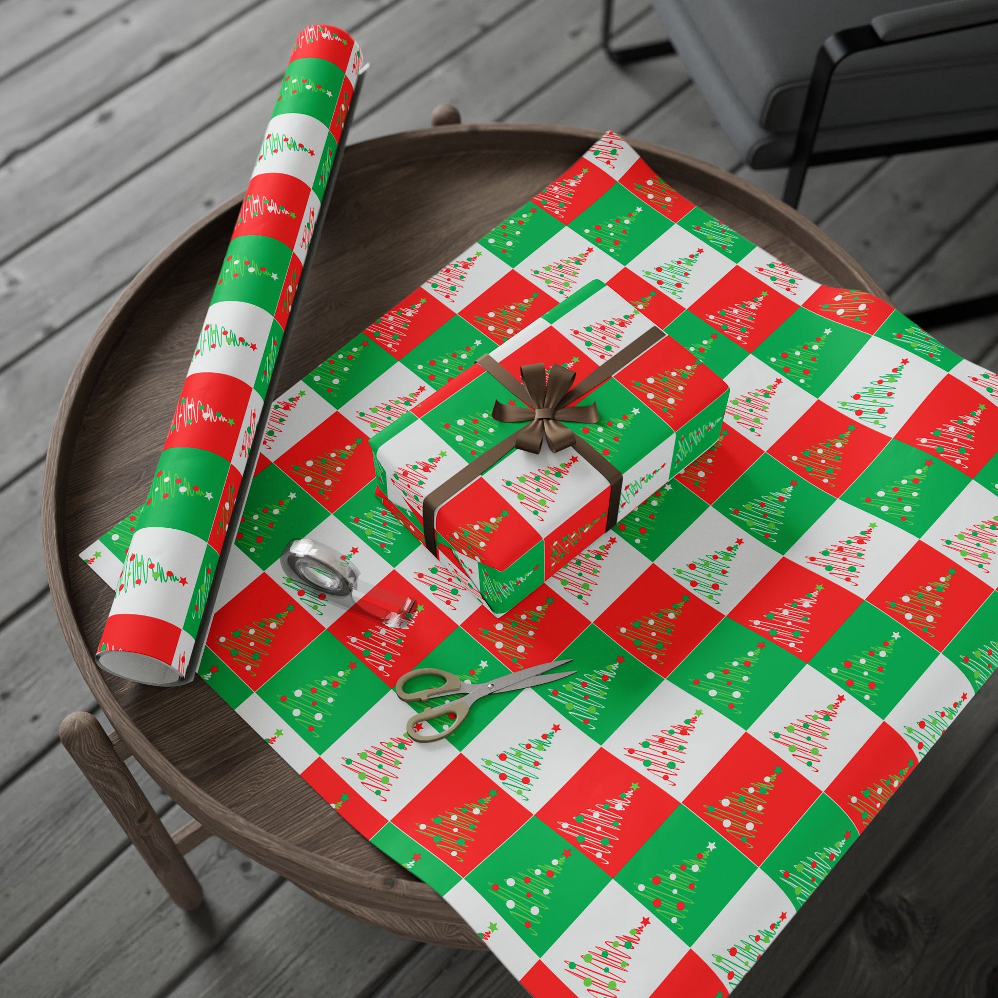 Pop - Tinsel Trees – Modern Graphic Christmas Wrapping Paper