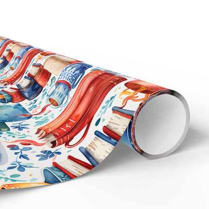 Book Lover Blue Wrapping Papers