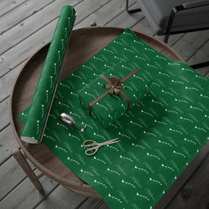 Sleigh All Day – Classic Green Christmas Wrapping Paper