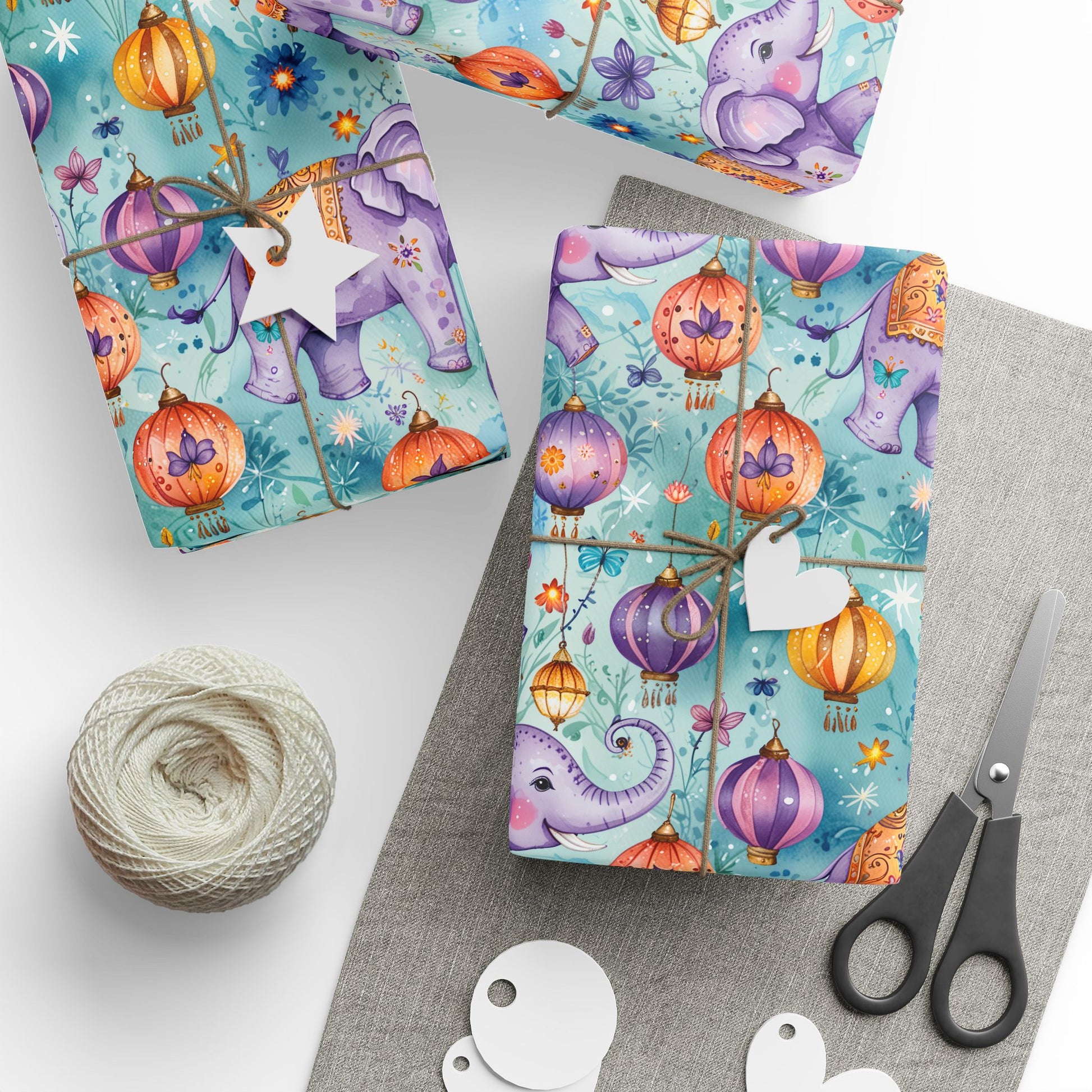 Diwali Festival Elephant Wrapping Papers
