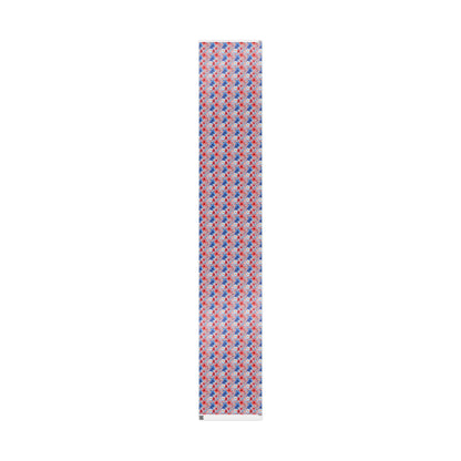 Red, White and Blue Floral Wrapping Paper