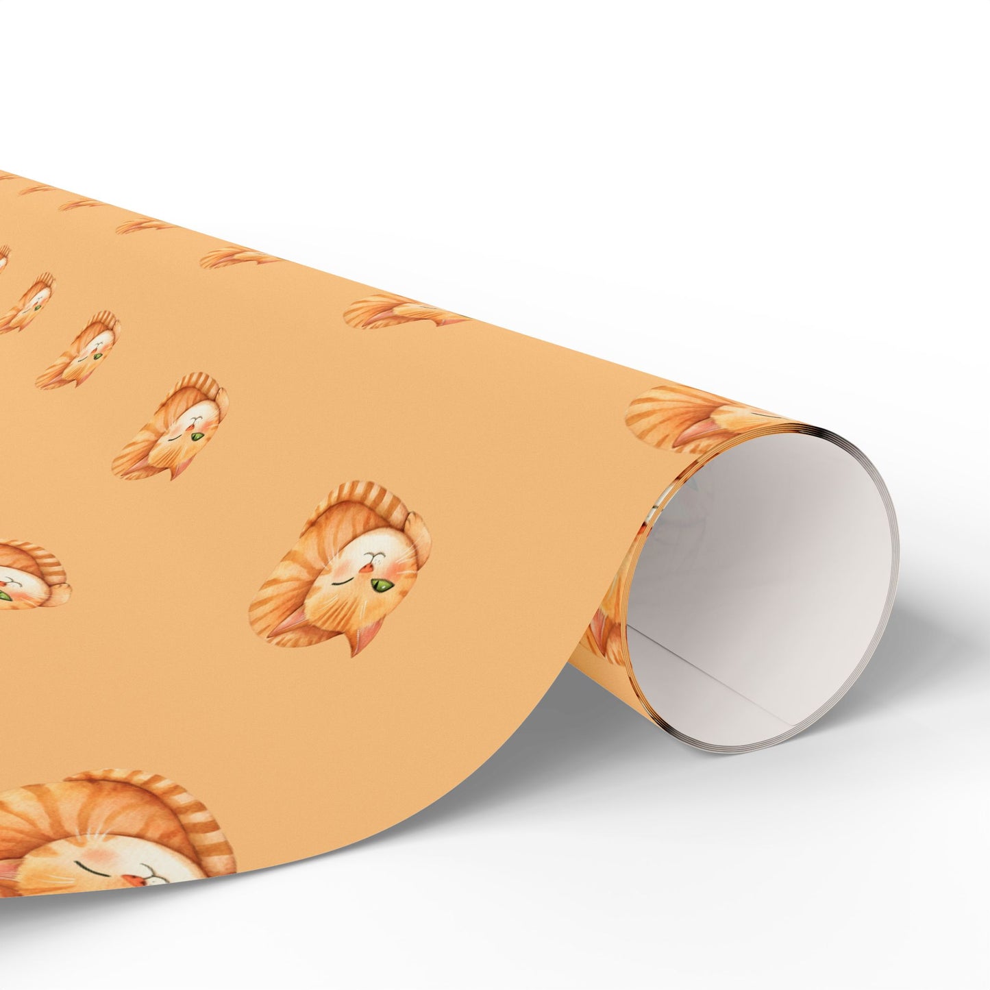 Sleepy Orange Cat Gift Wrap
