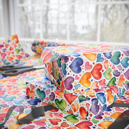 Vibrant Multicolor Heart Wrapping Paper