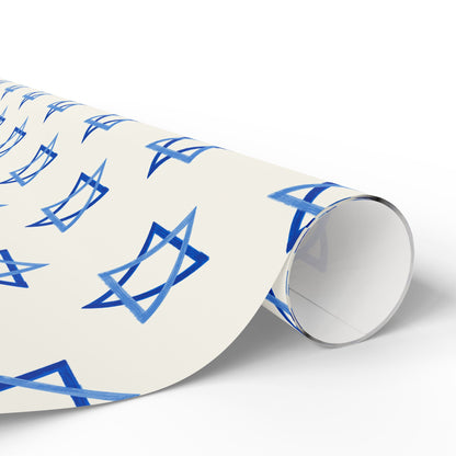 Blue Star of David Wrapping Paper