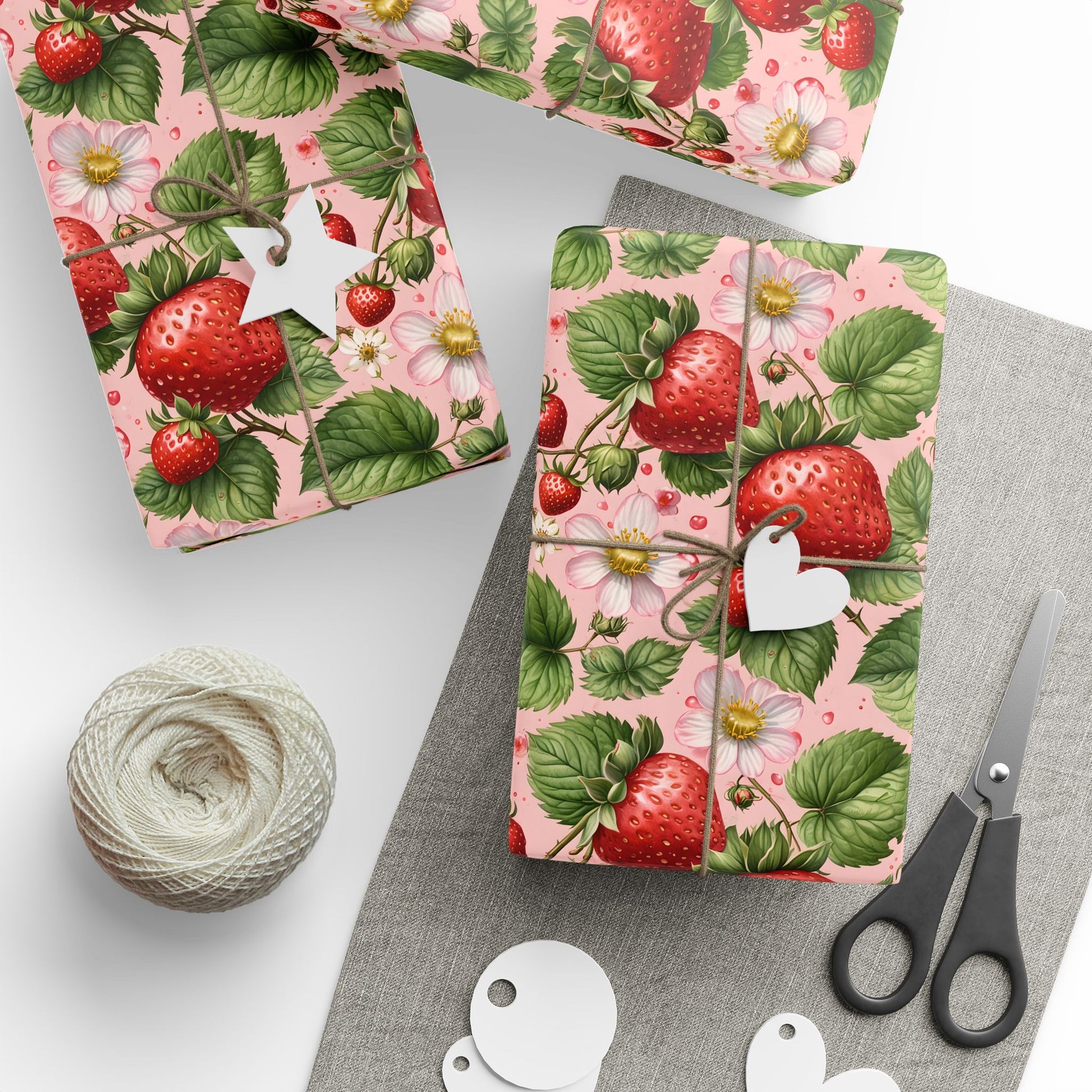 Fruity Pink Wrapping Paper Sheets