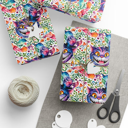 Colorful Cheshire Cat Wrapping Paper