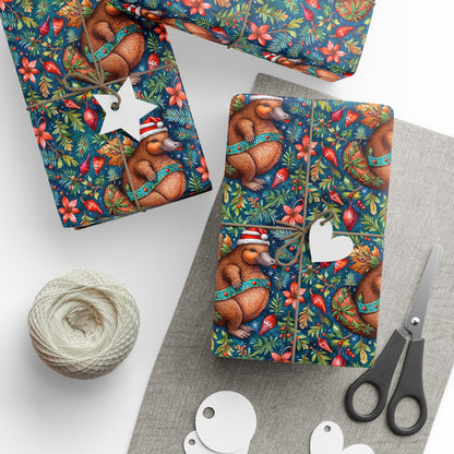 Merry & Quirky – Festive Platypus Wrapping Paper
