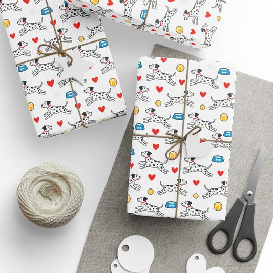 Dash & Dots – Playful Dalmatian Wrapping Paper
