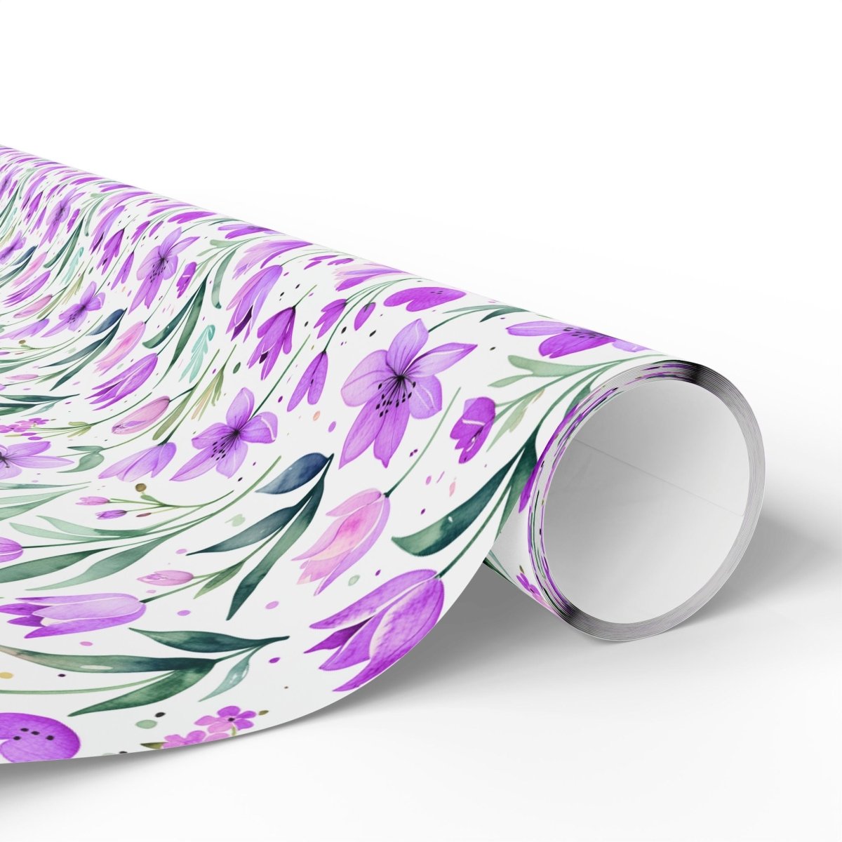 Purple Floral Gift Wrap Rolls