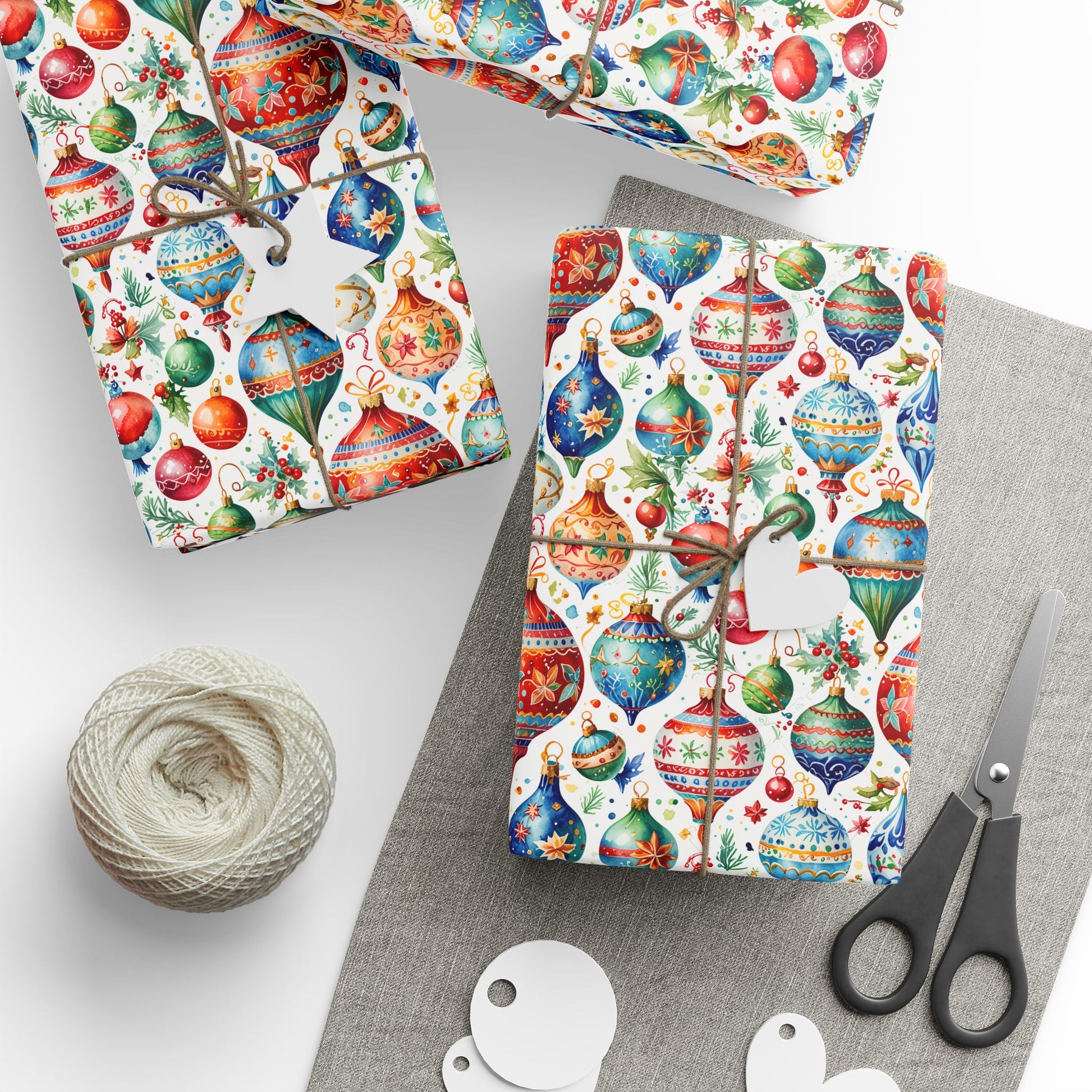 Shiny Things & Holiday Flings – Vintage Ornament Wrapping Paper That Slays