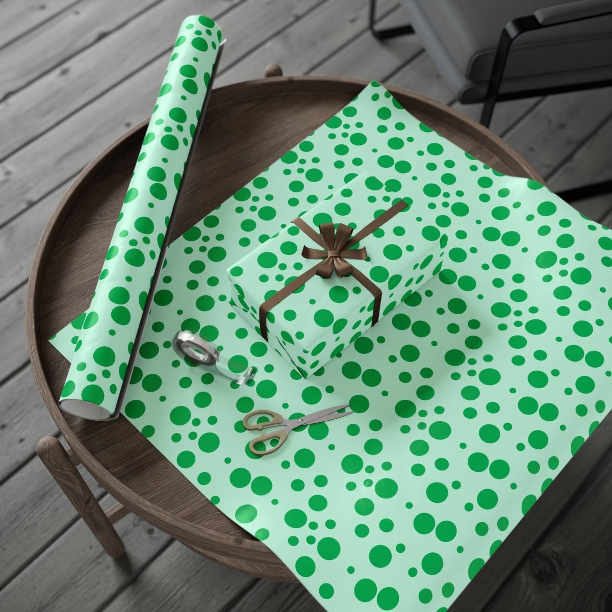 Green Dots – Festive Polka Wrap