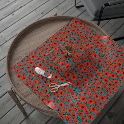 Red Poppies Wrapping Papers