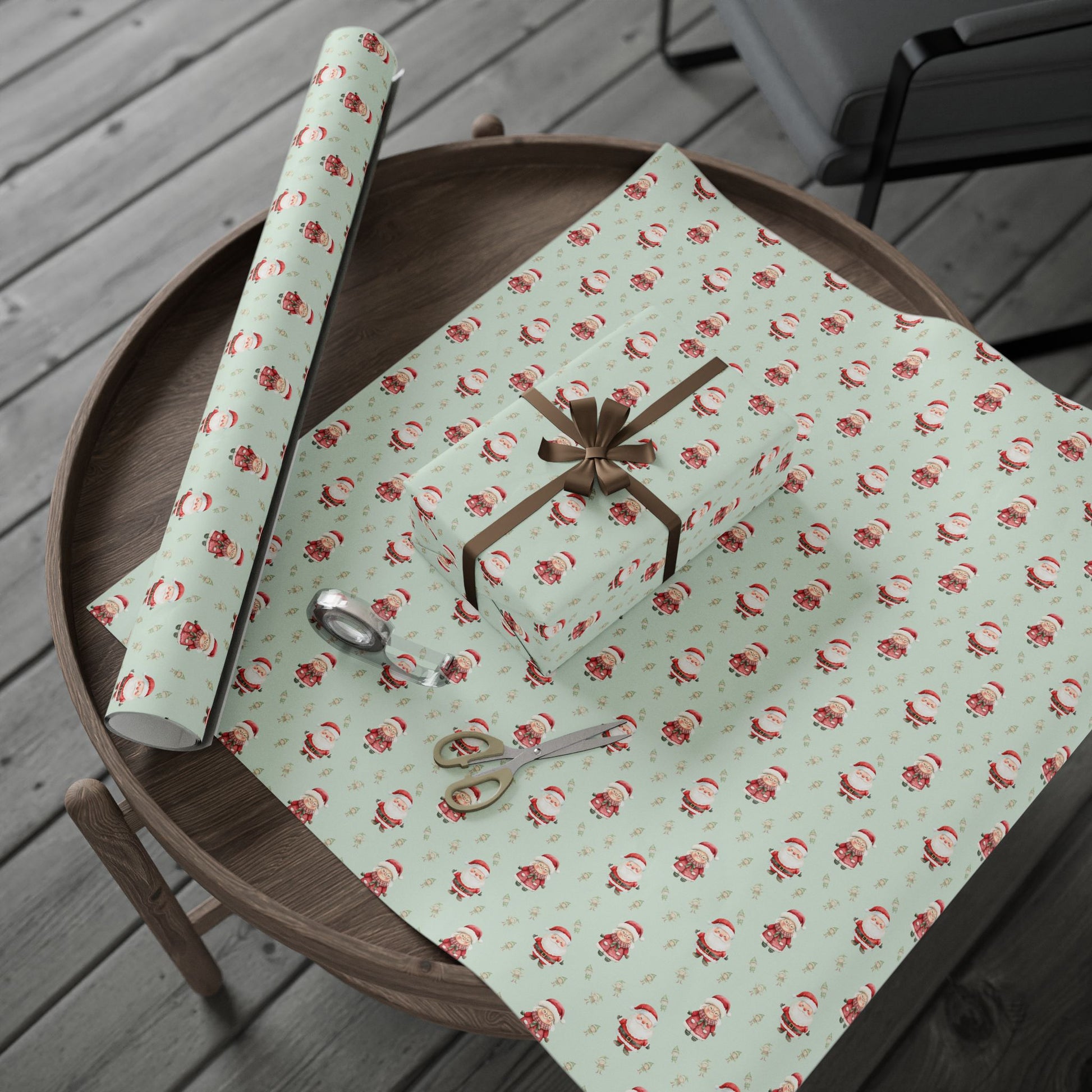 Mint to Be Merry – Santa & Mrs. Claus Wrapping Paper