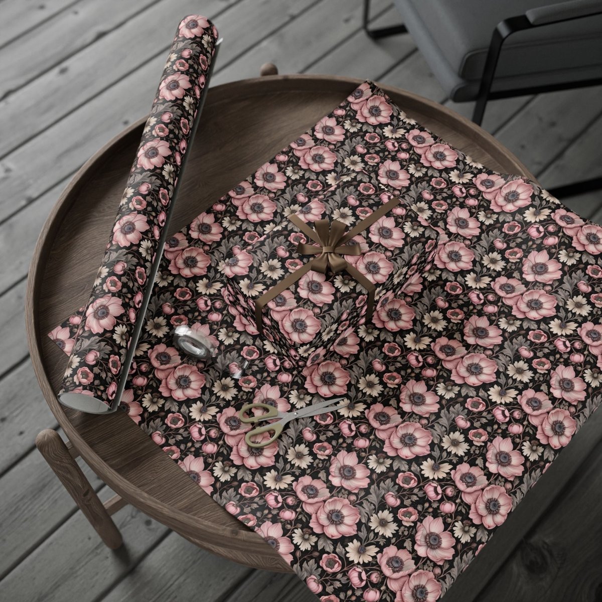 Elegant Pink Floral Wrapping Paper