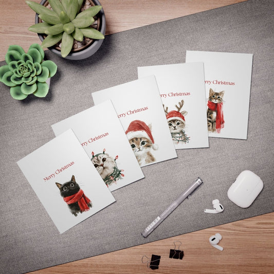 Christmas Kitten Greeting Cards (25-Pack)