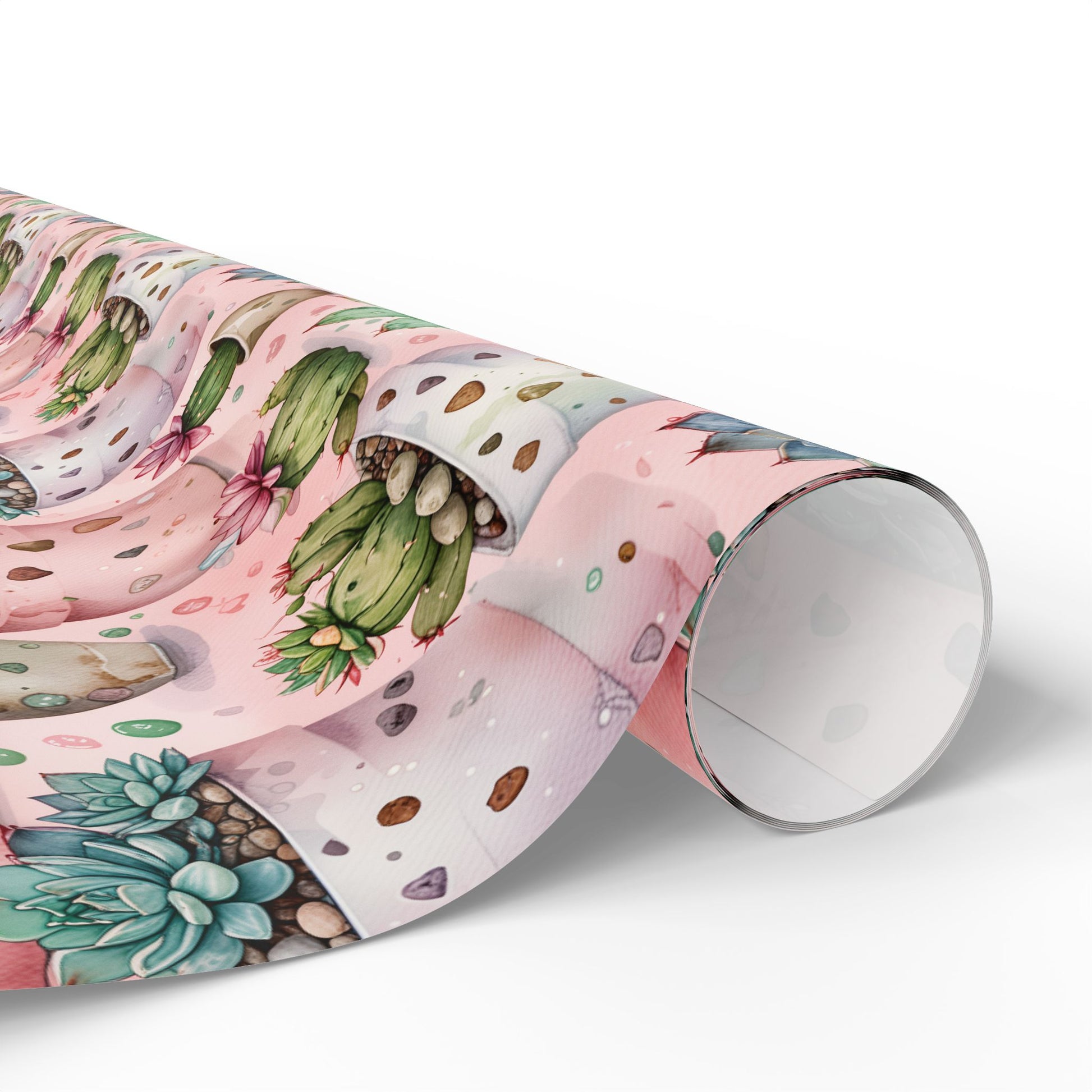 Pink Succulent Plant Gift Wrap