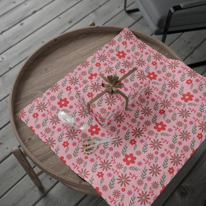 Pink Blossom Vintage Floral Wrapping Paper