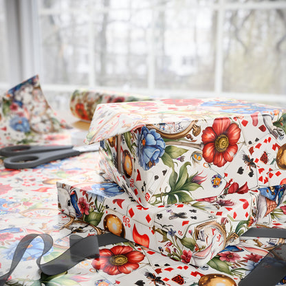 Unique Wonderland Gift Wrap - Winter White for a Tea Party