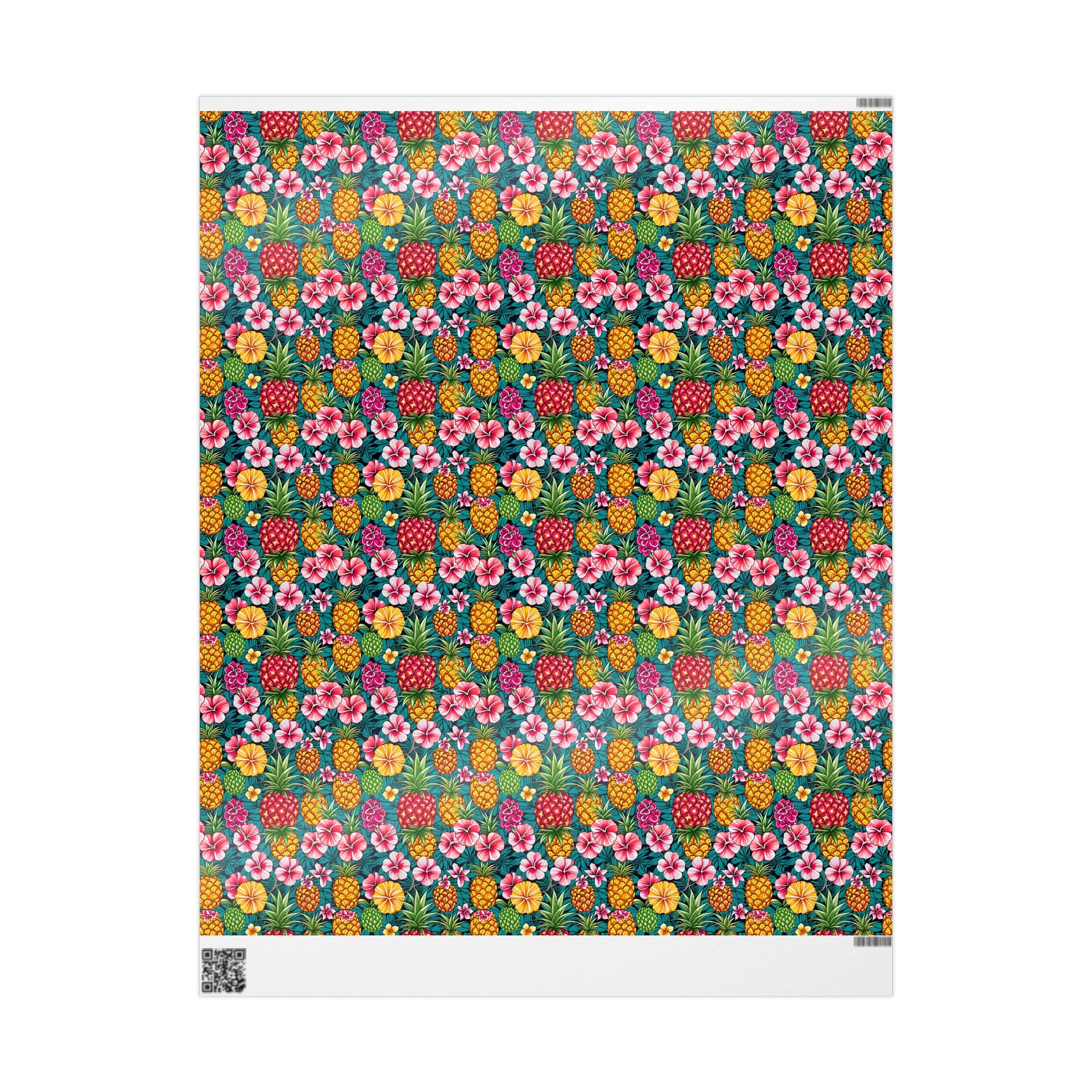 Wrapping Paper - Tropic Treat Pineapple Floral Hawaiian Gift Wrap