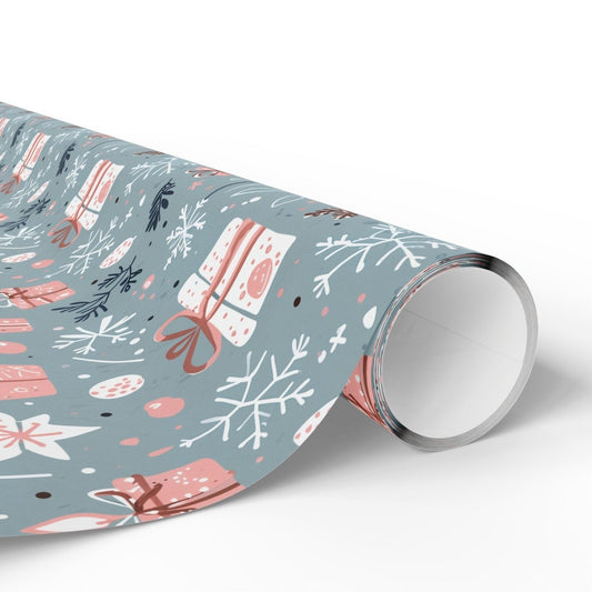 Whimsical Pink & Blue Holiday Wrapping Papers