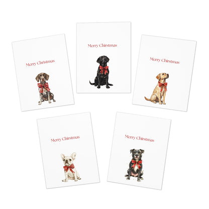 Funny Christmas (Dogs - Set 2) Greeting Card Pack | Set of 5 Holiday Cards | Cute & Cheeky Christmas Cards