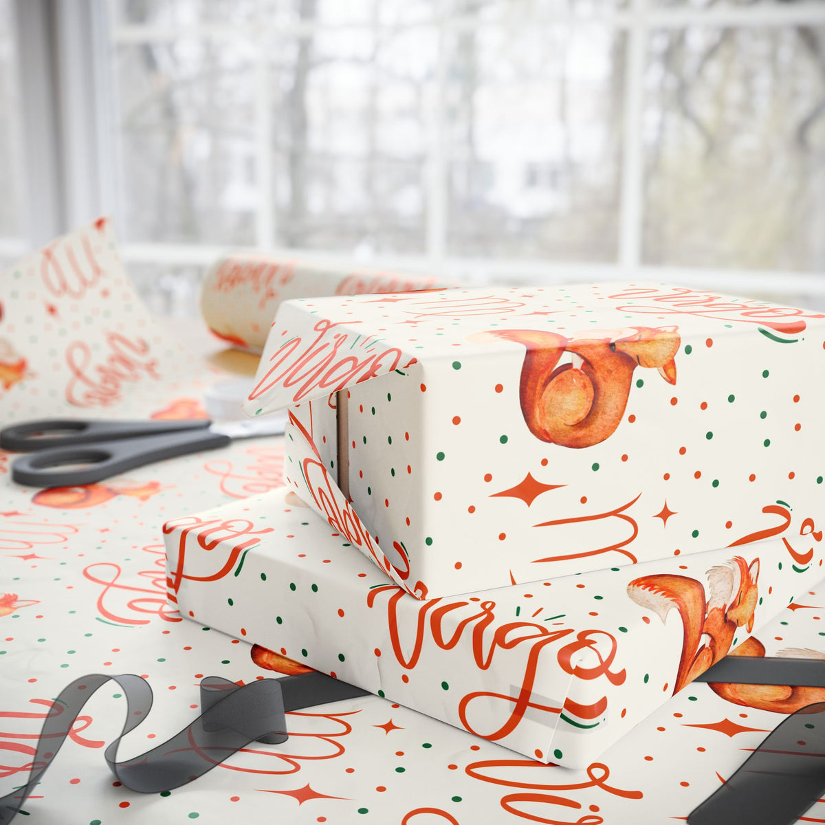 Foxy & Flawless – Virgo Zodiac Wrapping Paper