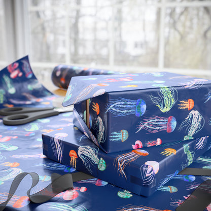 Vibrant Jellyfish Wrapping Paper