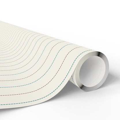 Elegant Stripe Wrapping Paper (cream, red, blue)