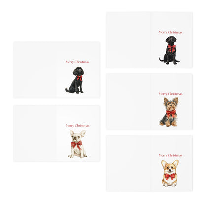 Dog Christmas Cards| Merry Christmas Greeting Cards – 25 Unique Designs | Blank Inside