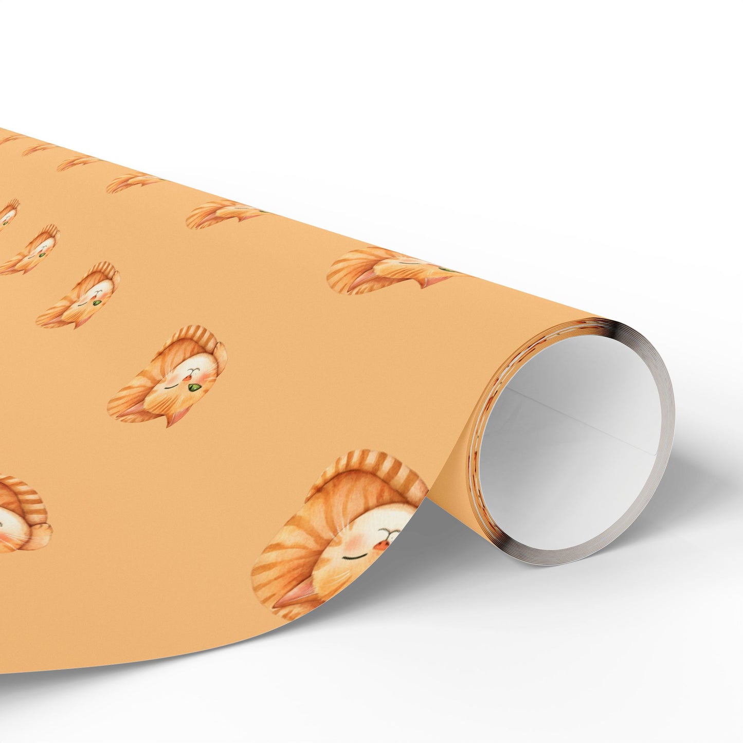 Sleepy Orange Cat Gift Wrap
