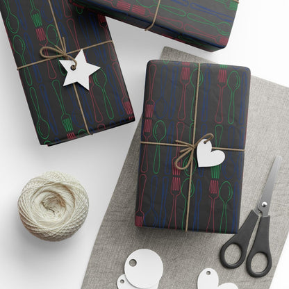 Utensils Modern Gift Wrap Design