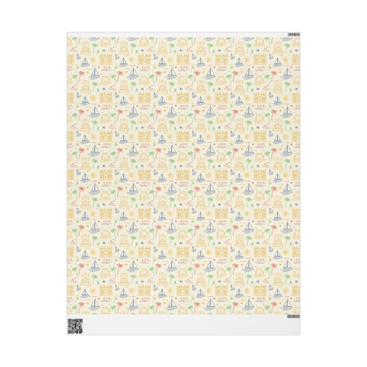 Sunwashed Shores – Mediterranean Sketch Wrapping Paper