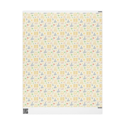 Sunwashed Shores – Mediterranean Sketch Wrapping Paper