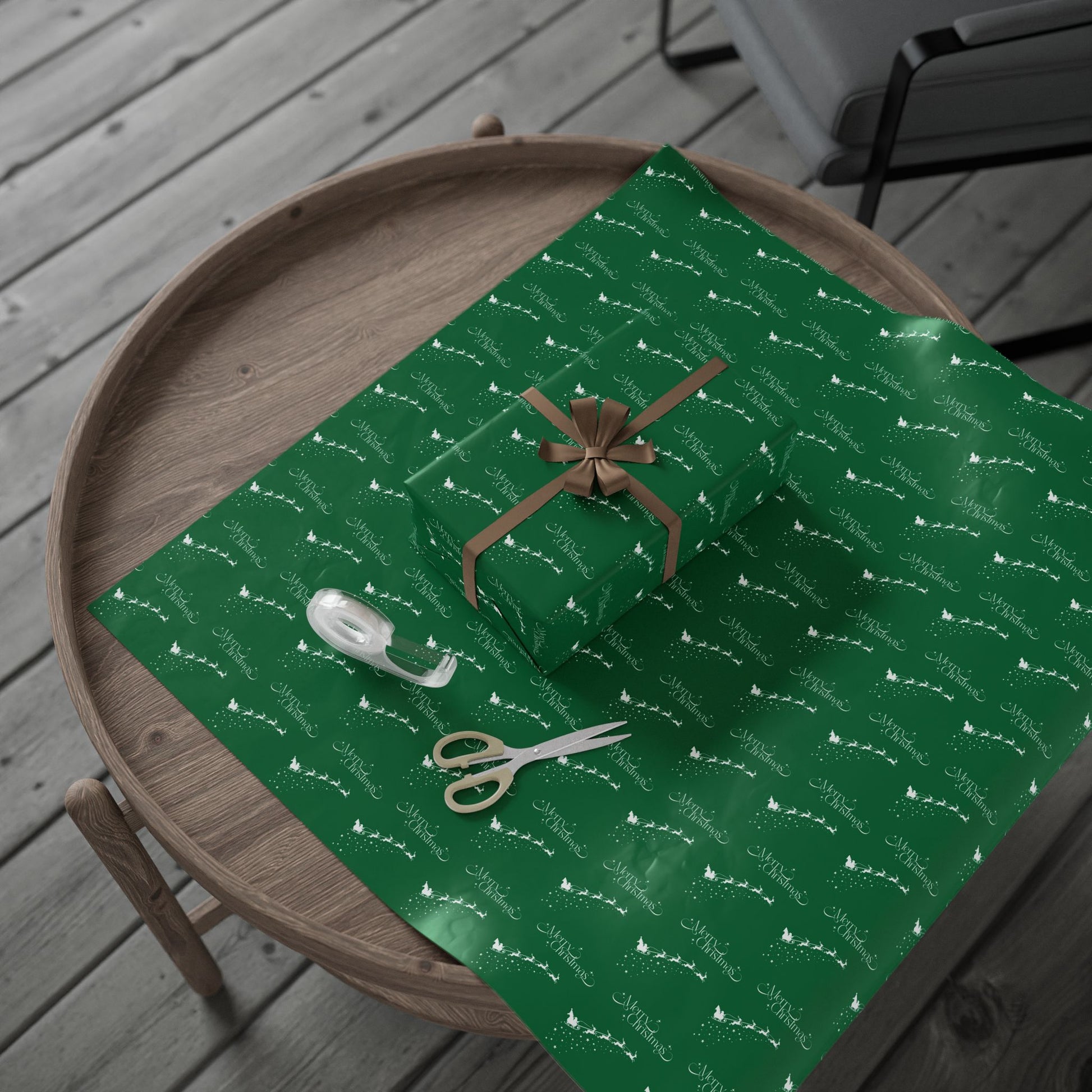 Sleigh All Day – Classic Green Christmas Wrapping Paper
