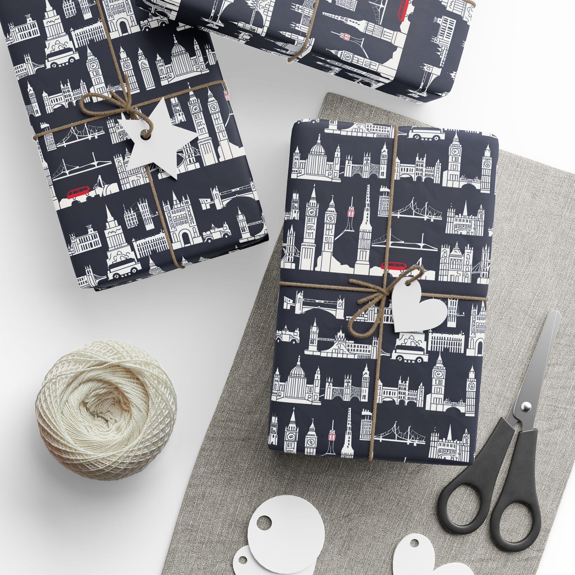 Cityscape Wrapping Paper – Elegant Gift Wrap for Holidays