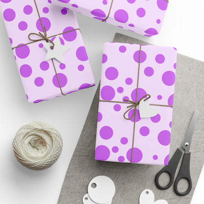 Playful Purple Polka Dot Wrapping Paper