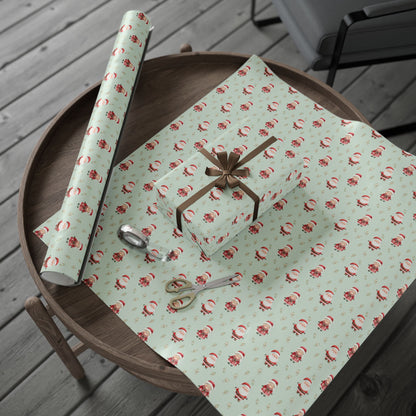 Mint to Be Merry – Santa & Mrs. Claus Wrapping Paper