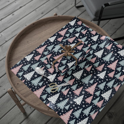 Pink, Blue & White Festive Wrapping Paper