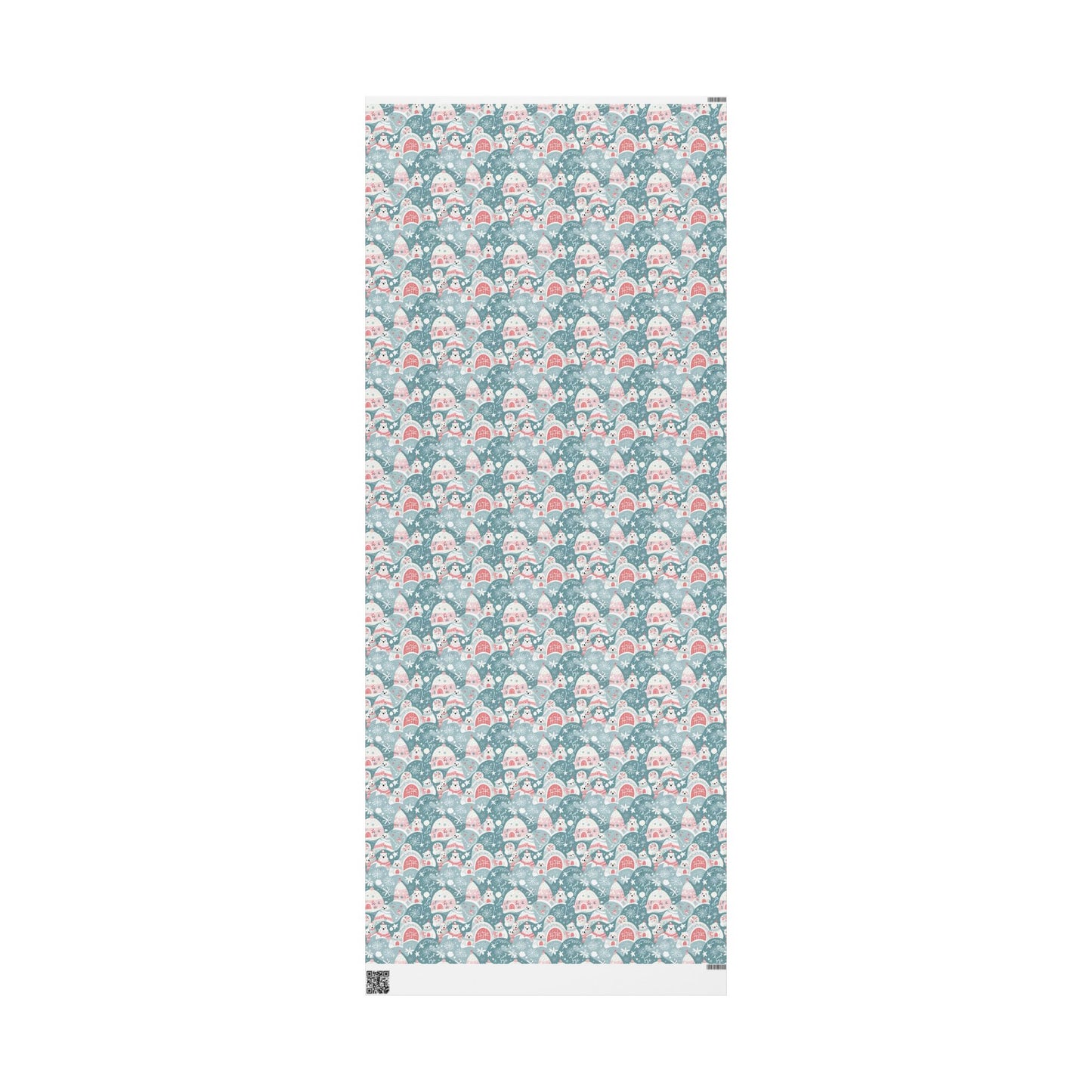Icy Paws & Peppermint Igloos – Arctic Wonderland Wrapping Paper