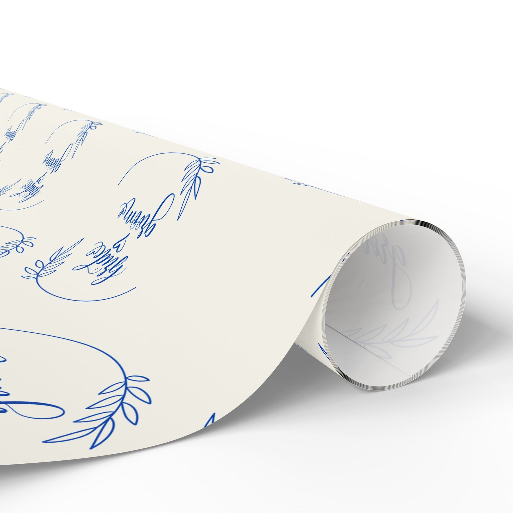 Bride & Groom Gift Wrap in Blue