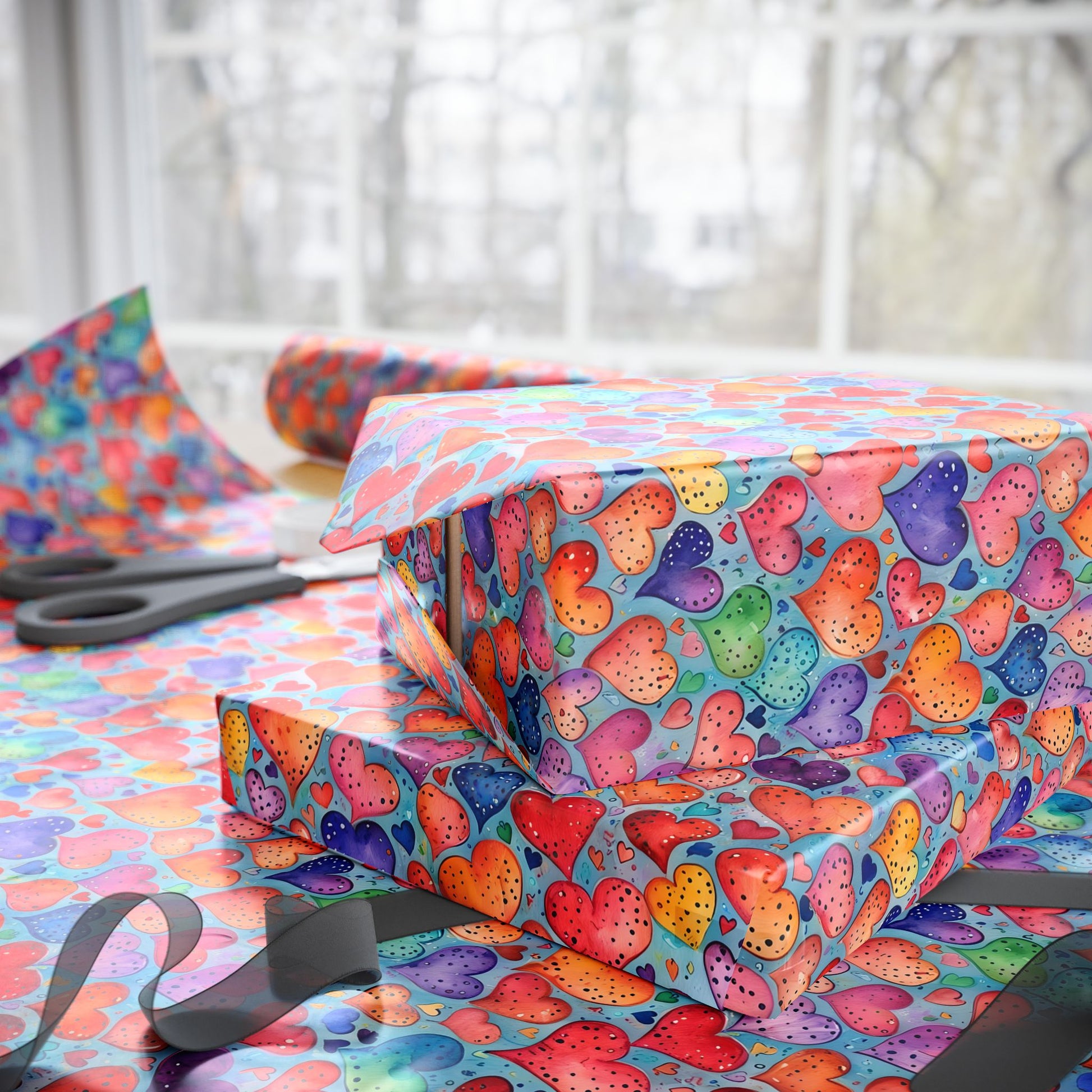 Vibrant Love Wrapping Paper - Colorful Gift Wrap
