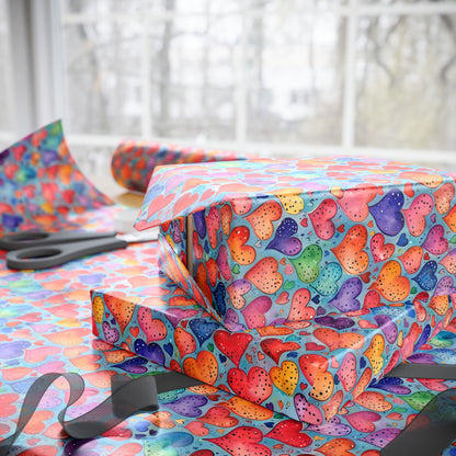 Vibrant Love Wrapping Paper - Colorful Gift Wrap