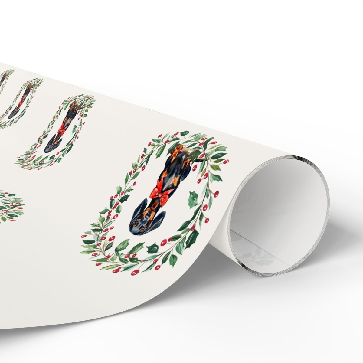 Howl - iday Hound & Holly – Dachshund Christmas Wrapping Paper