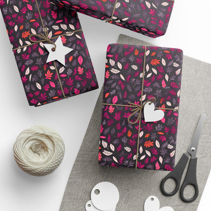 Colorful Pink Leaf Wrapping Paper