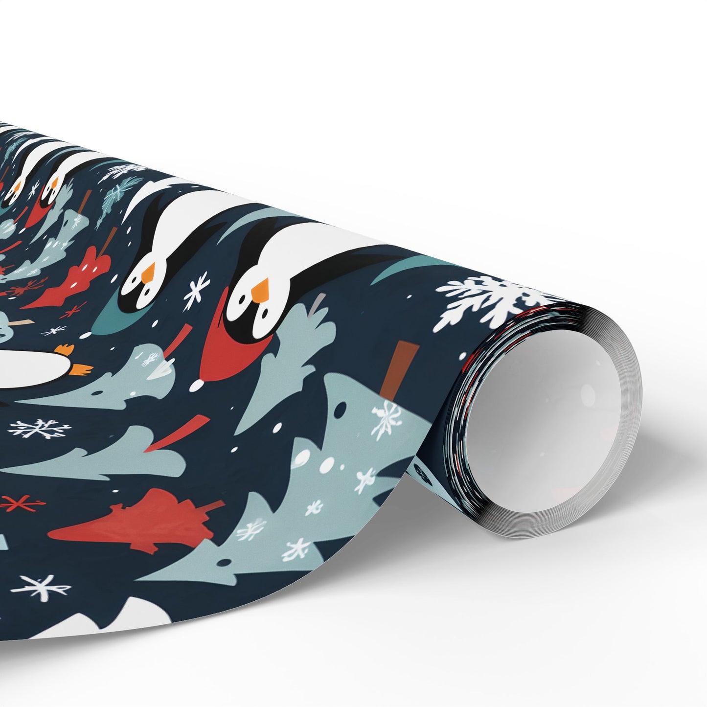 Tuxedos & Tinsel – Penguin Christmas Wrapping Paper