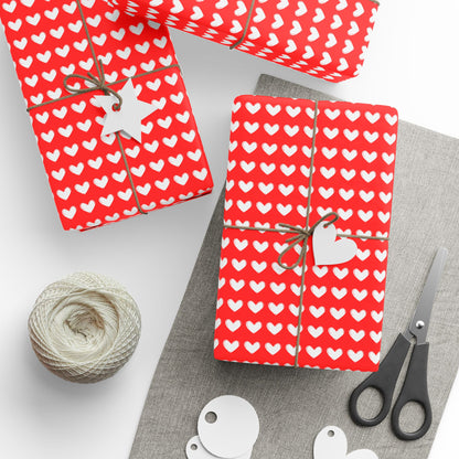 Red Love Hearts Wrapping Paper