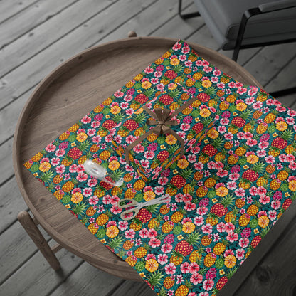Wrapping Paper - Tropic Treat Pineapple Floral Hawaiian Gift Wrap
