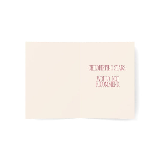 Congrats On The Baby | Child Birth: 0 Stars - Would not recommend |Baby Shower Card